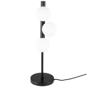 White Label Opálově bílá skleněná stolní lampa WLL MONICA 61 cm