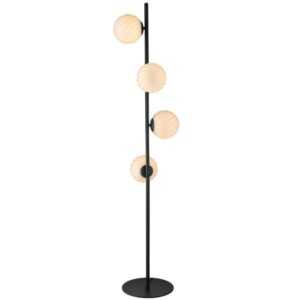 Černá skleněná stojací lampa Halo Design Twist 150 cm