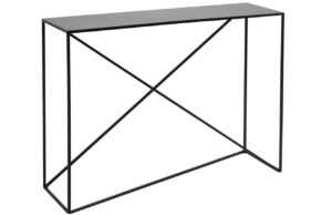 Nordic Design Černý kovový toaletní stolek Mountain 100 x 30 cm