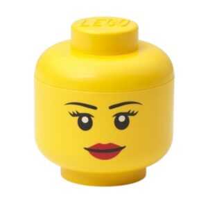 Žlutý úložný box ve tvaru hlavy LEGO® Girl 19 cm