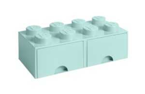 Tyrkysový úložný box LEGO® Storage 25 x 50 cm