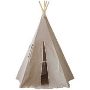 Moi Mili Béžový lněný teepee stan Natural Linen 170 x 130 cm