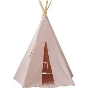 Růžový bavlněný teepee stan Moi Mili 170 x 130 cm