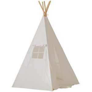 Bílý bavlněný teepee stan s podložkou Moi Mili 170 x 130 cm