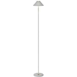 Světle šedá plastová nabíjecí stojací LED lampa Halo Design Hygge 134 cm