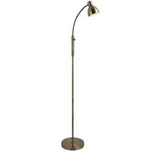 Zlatá kovová stojací lampa Halo Design Hudson 120 cm