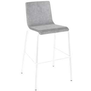 Narbutas Světle šedá čalouněná barová židle MOON 77 cm