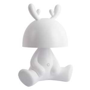 Time for home Bílá plastová dětská LED lampa Fawn 27 cm