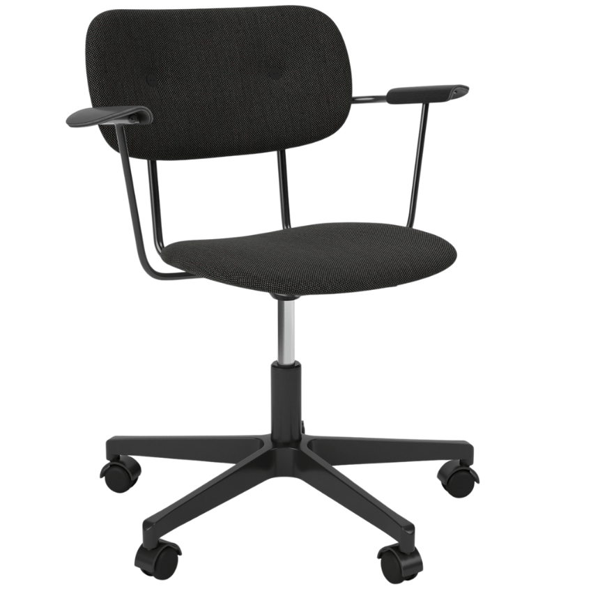 Audo CPH Tmavě šedá čalouněná kancelářská židle AUDO CO s područkami