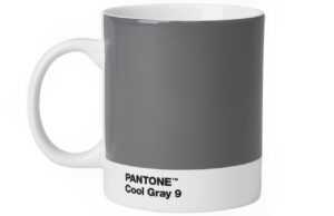 Šedý porcelánový hrnek Pantone Cool Gray 9 375 ml