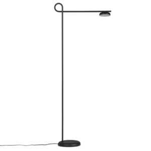 Northern Černá kovová stojací LED lampa Salto 127 cm