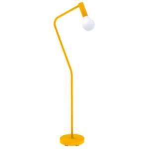 Žlutá kovová nabíjecí stojací LED lampa Fermob Aplo 138 cm