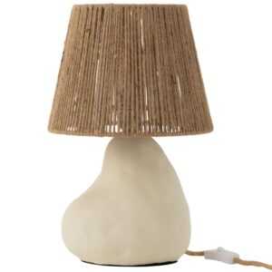 Béžová kameninová stolní lampa J-line Jute